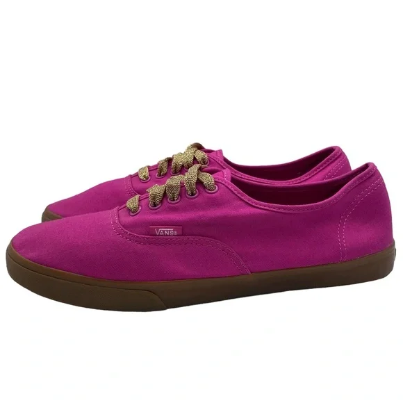 Vans Sneakers Lo Pro Pink Gold Glitter Canvas Casual Skate Colorful Size 10 - Picture 9 of 9